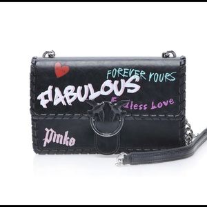 PINKO BLACK LEATHER BAG